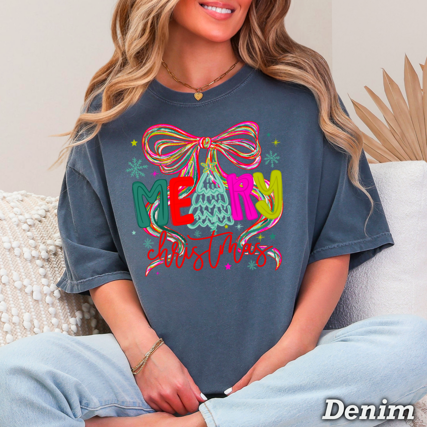 Merry Christmas Comfort Color Graphic Tee