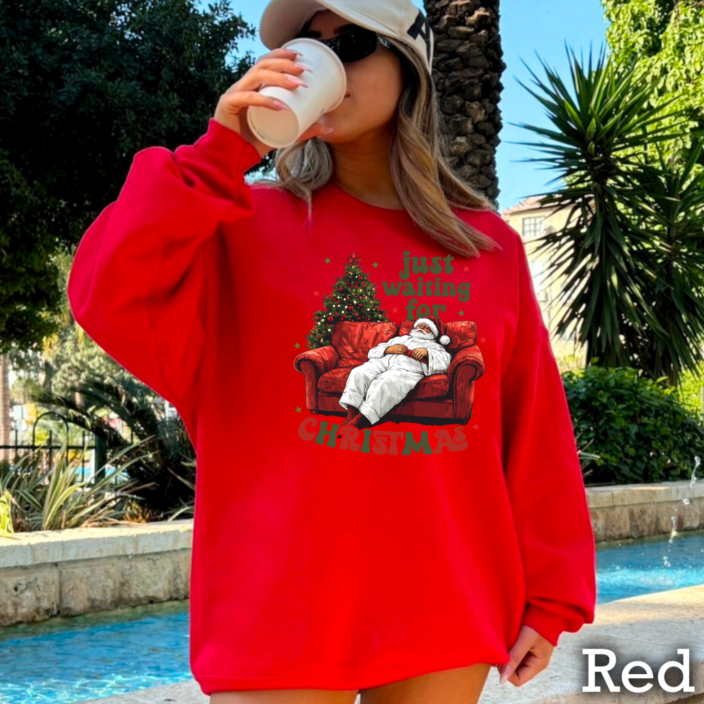 Just waiting For Christmas Crewneck Sweatshirt