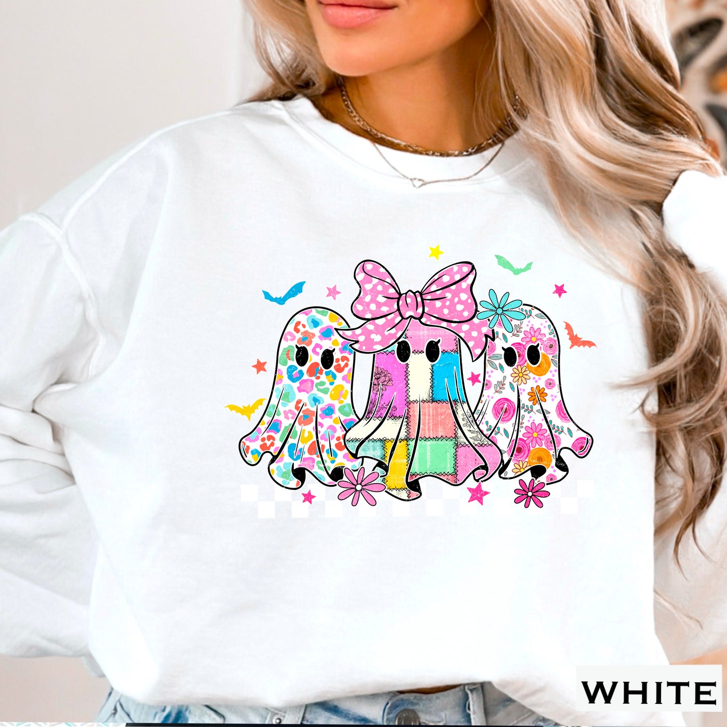 Retro Ghost Crewneck Sweatshirt
