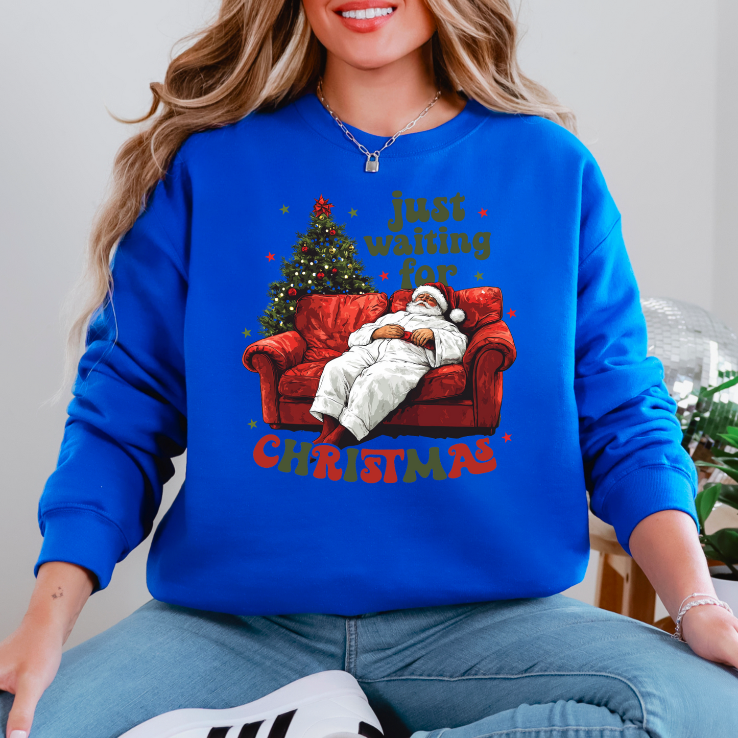 Just waiting For Christmas Crewneck Sweatshirt
