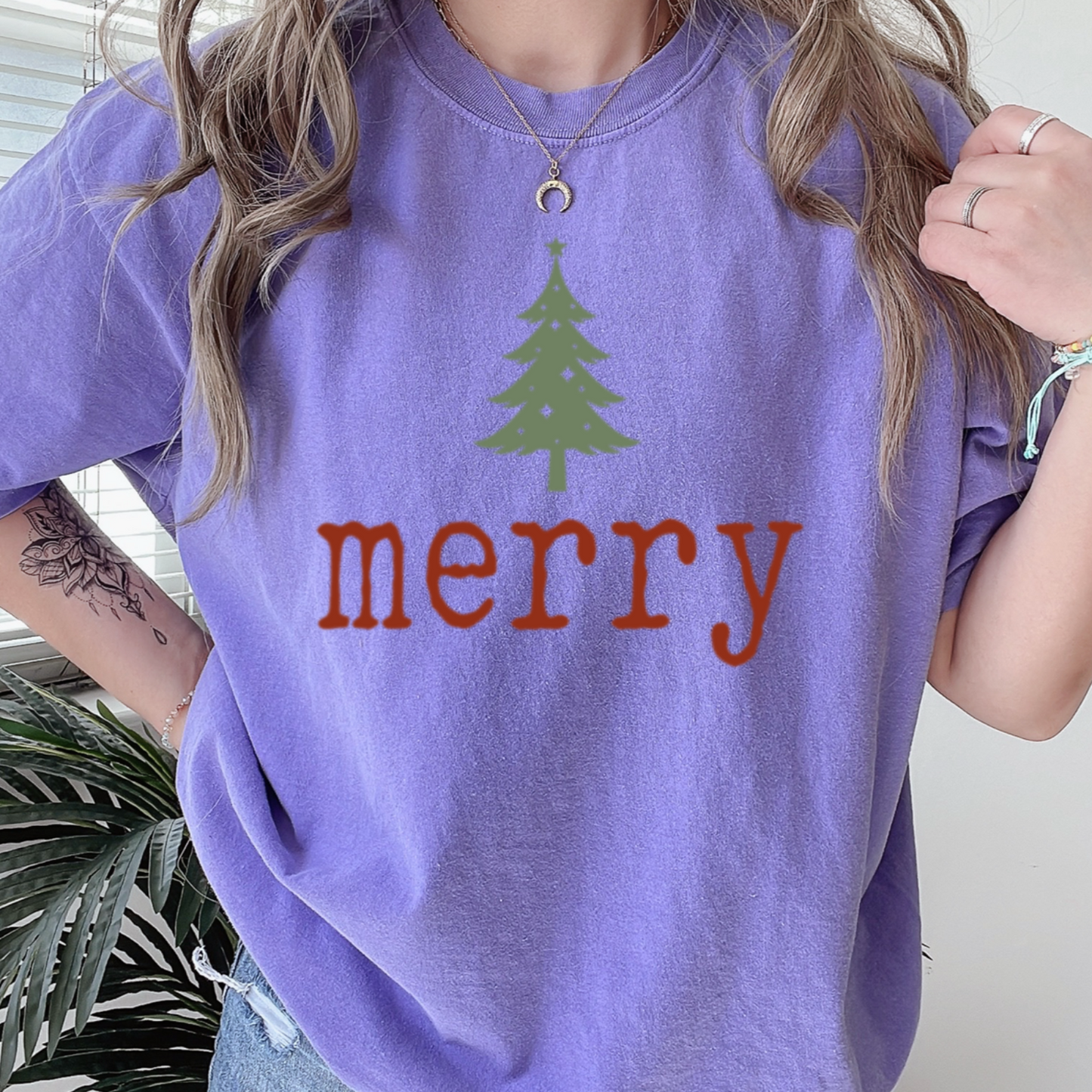 Merry Comfort Color Graphic Tee