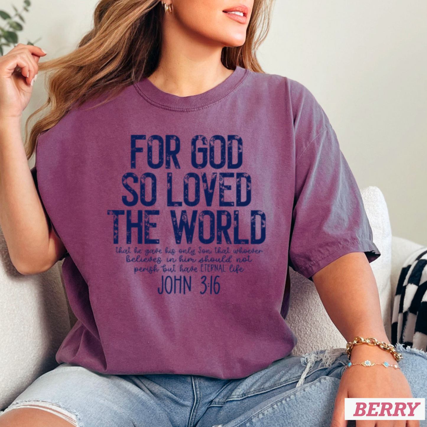 For God So Loved The World Comfort Color Graphic Tee