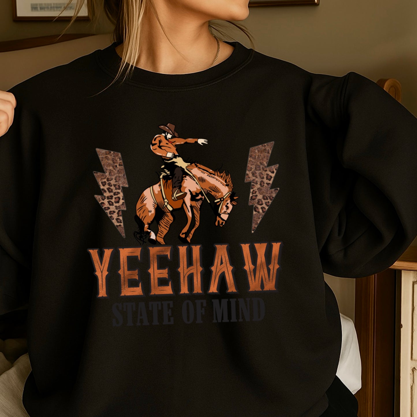 Yeehaw State Of Mind Crewneck Sweatshirt