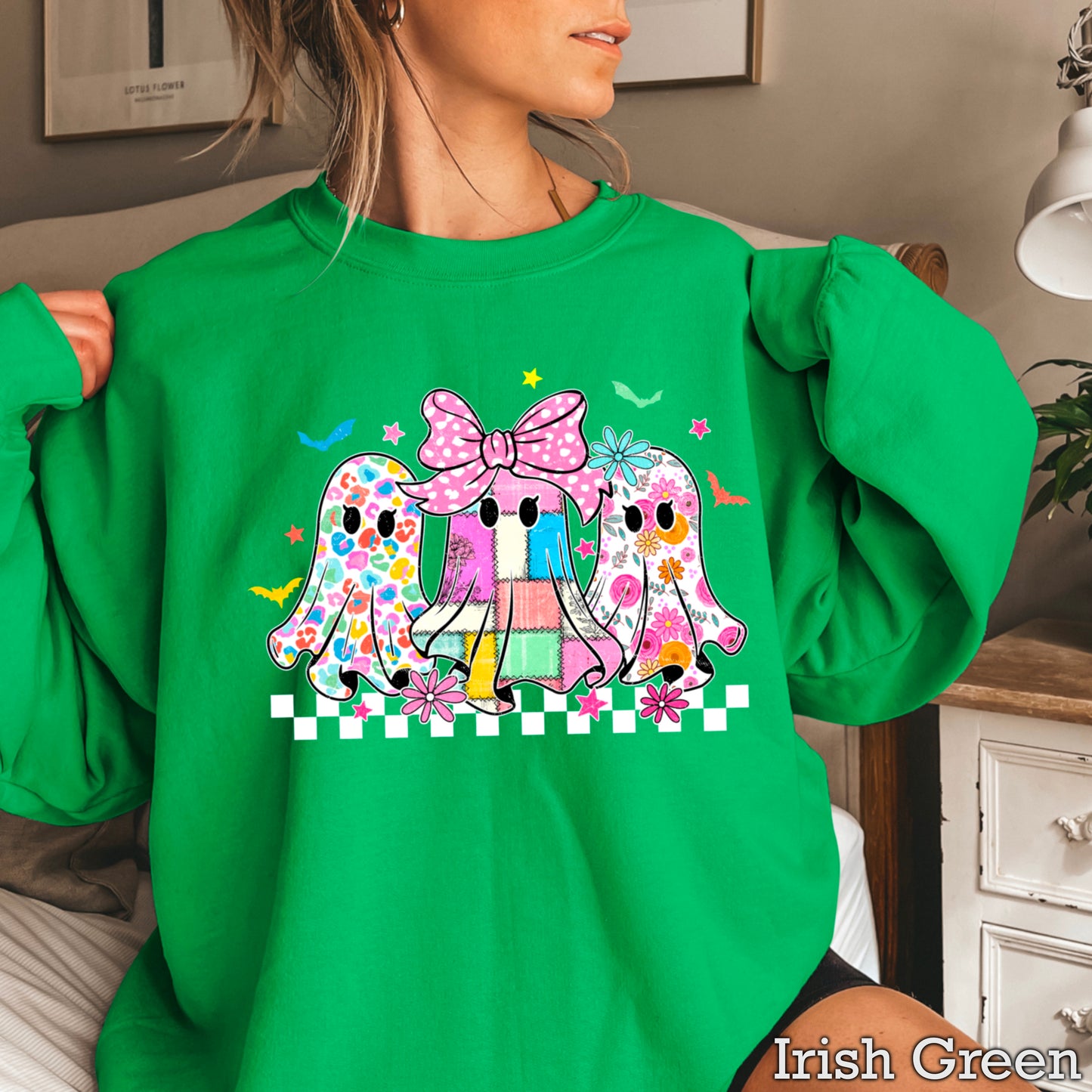 Retro Ghost Crewneck Sweatshirt