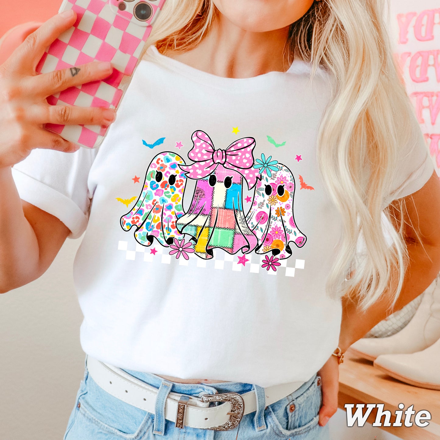 Retro Ghost Halloween Comfort Color Graphic Tee