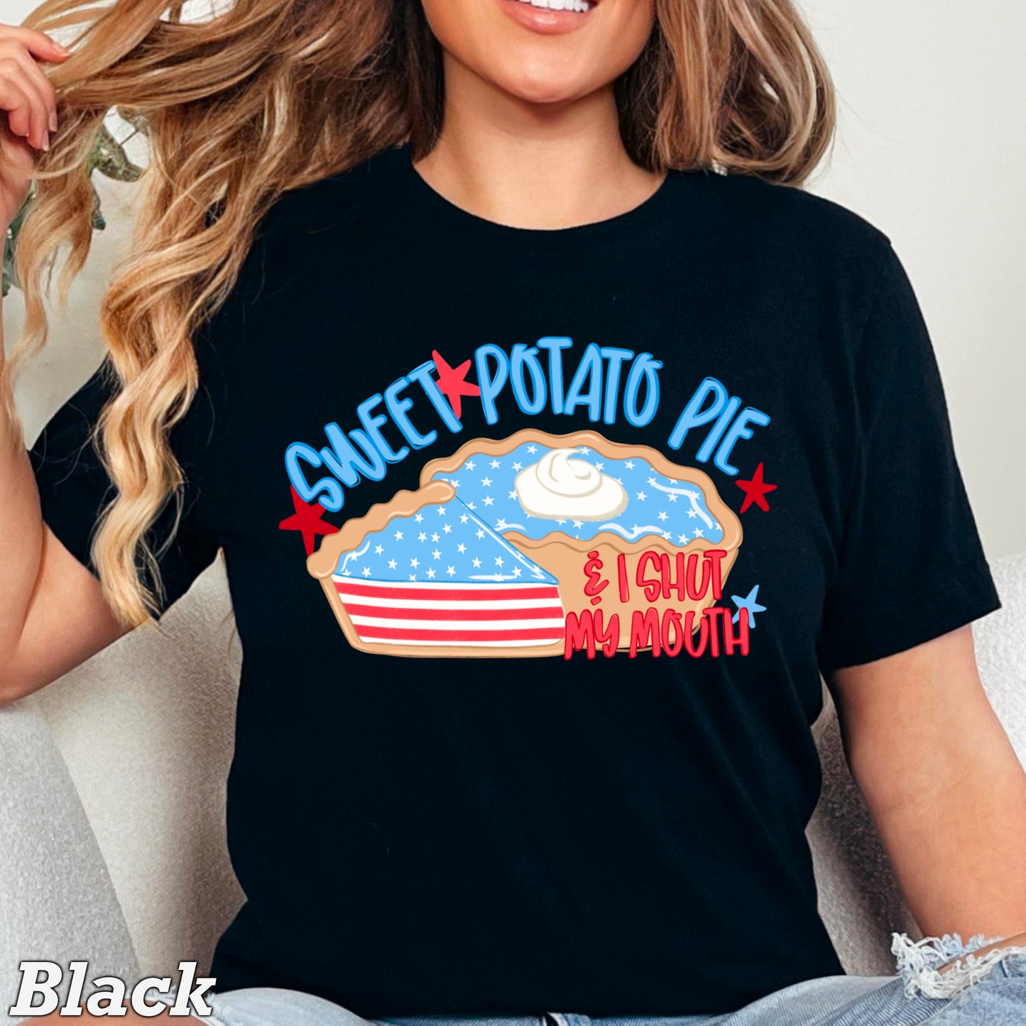 Sweet Potato Pie Patriotic Comfort Color Graphic Tee