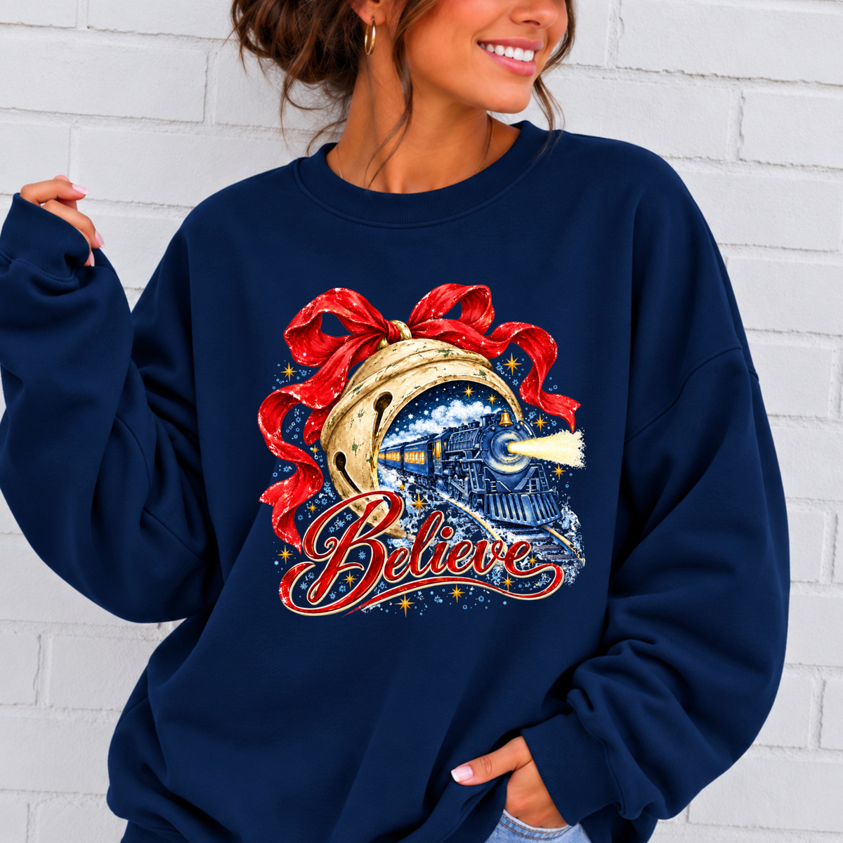 Believe Christmas Crewneck Sweatshirt