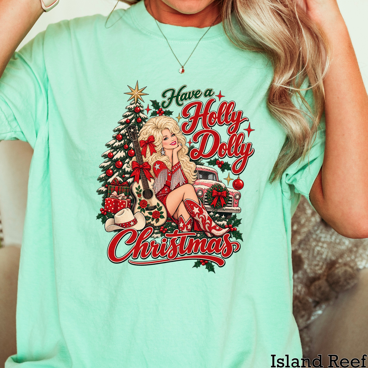 Have A Holly Christmas Comfort Color Graphic Tee