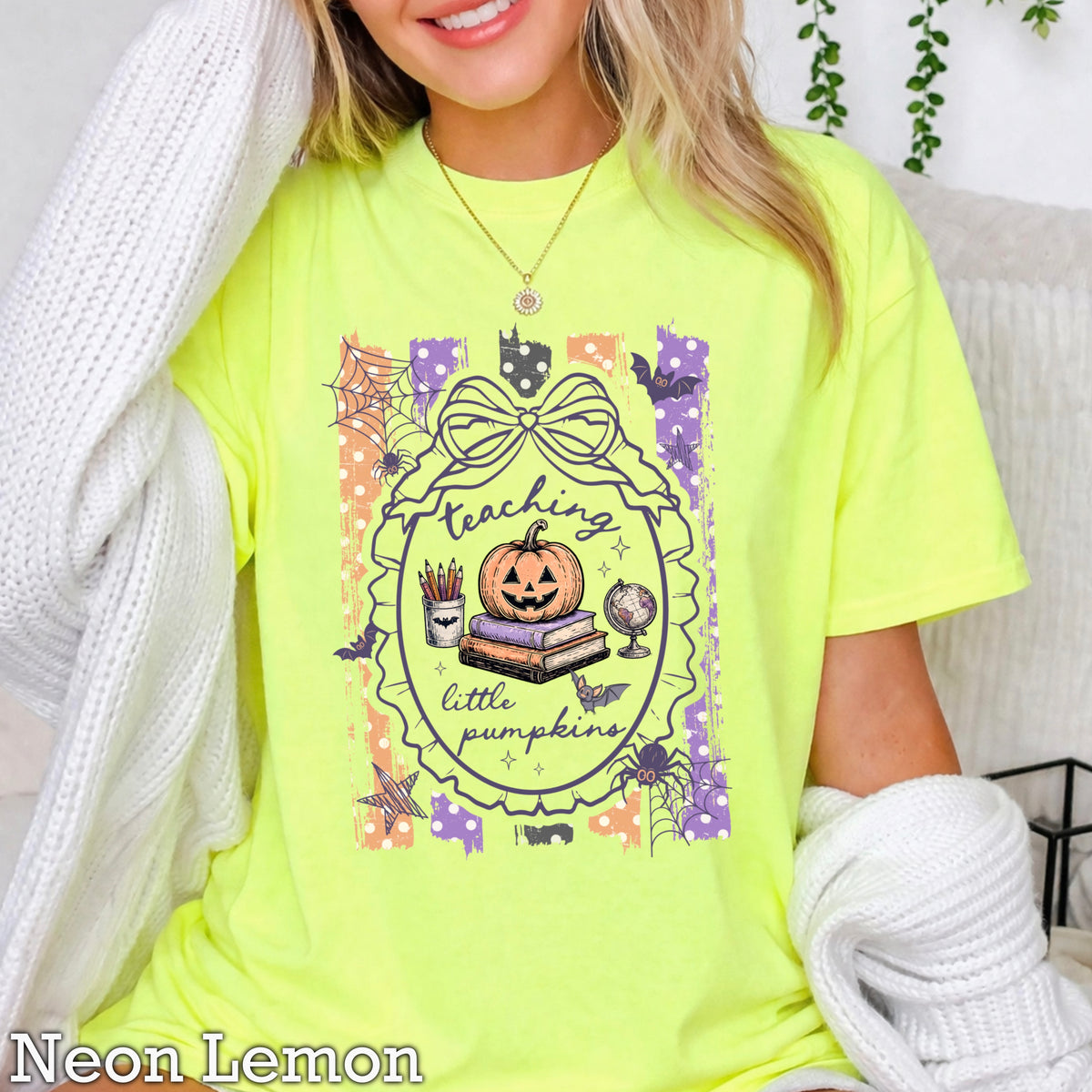 Teaching Little Pumpkins Comfort Color Graphic Tee