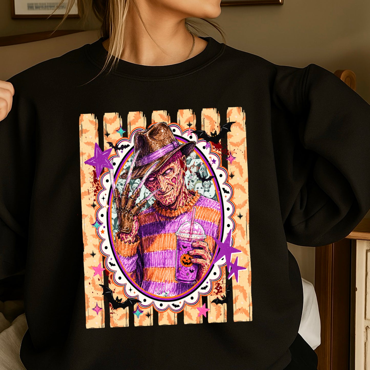 Horror Film Character Crewneck Sweatshirt