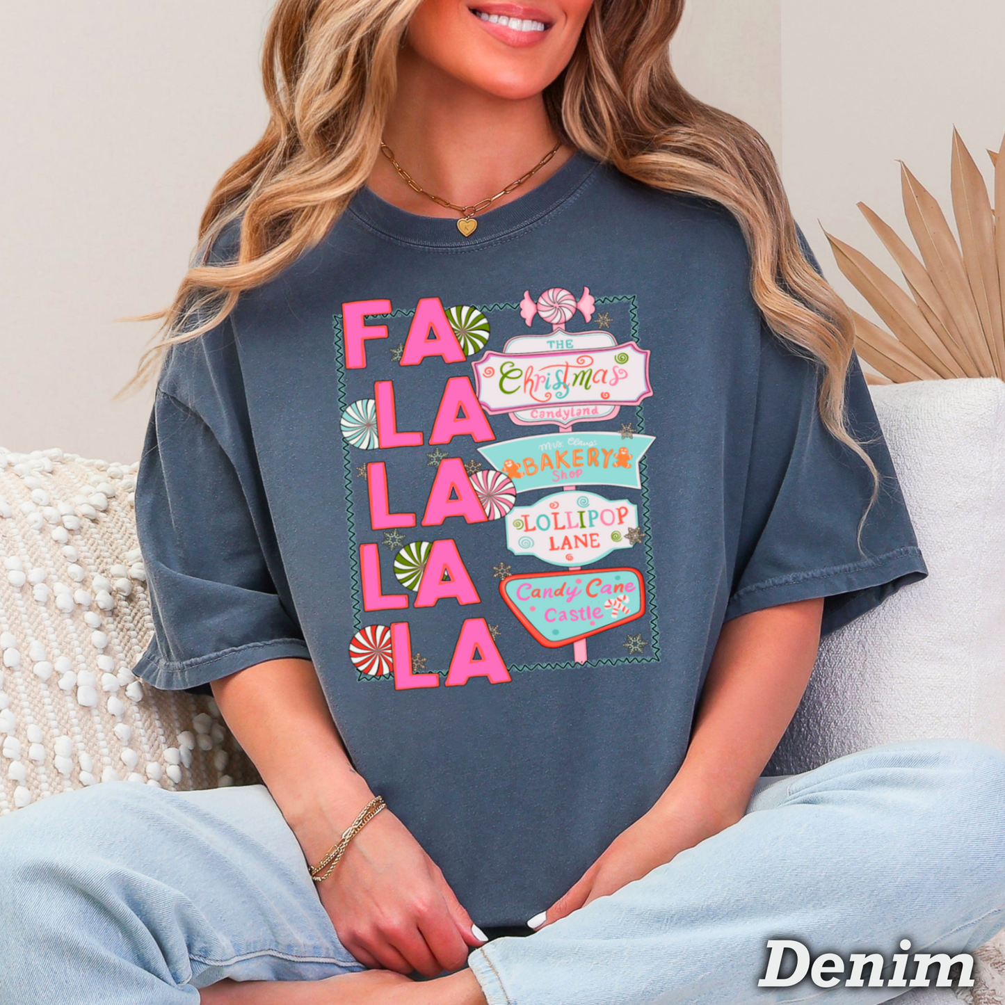 Fa La La Comfort Color Graphic Tee