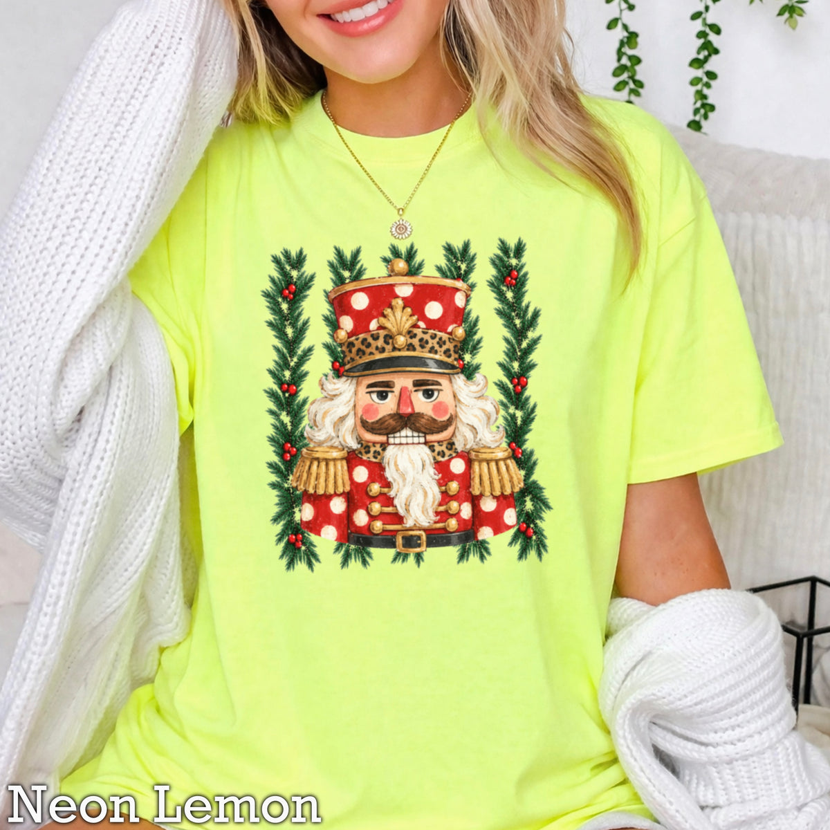 Preppy Nutcracker Christmas Comfort Color Graphic Tee