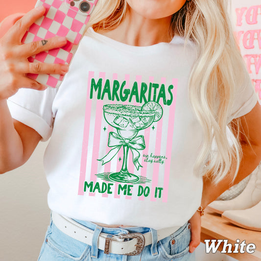Margaritas Made Me Do It Comfort Color Graphic Tee