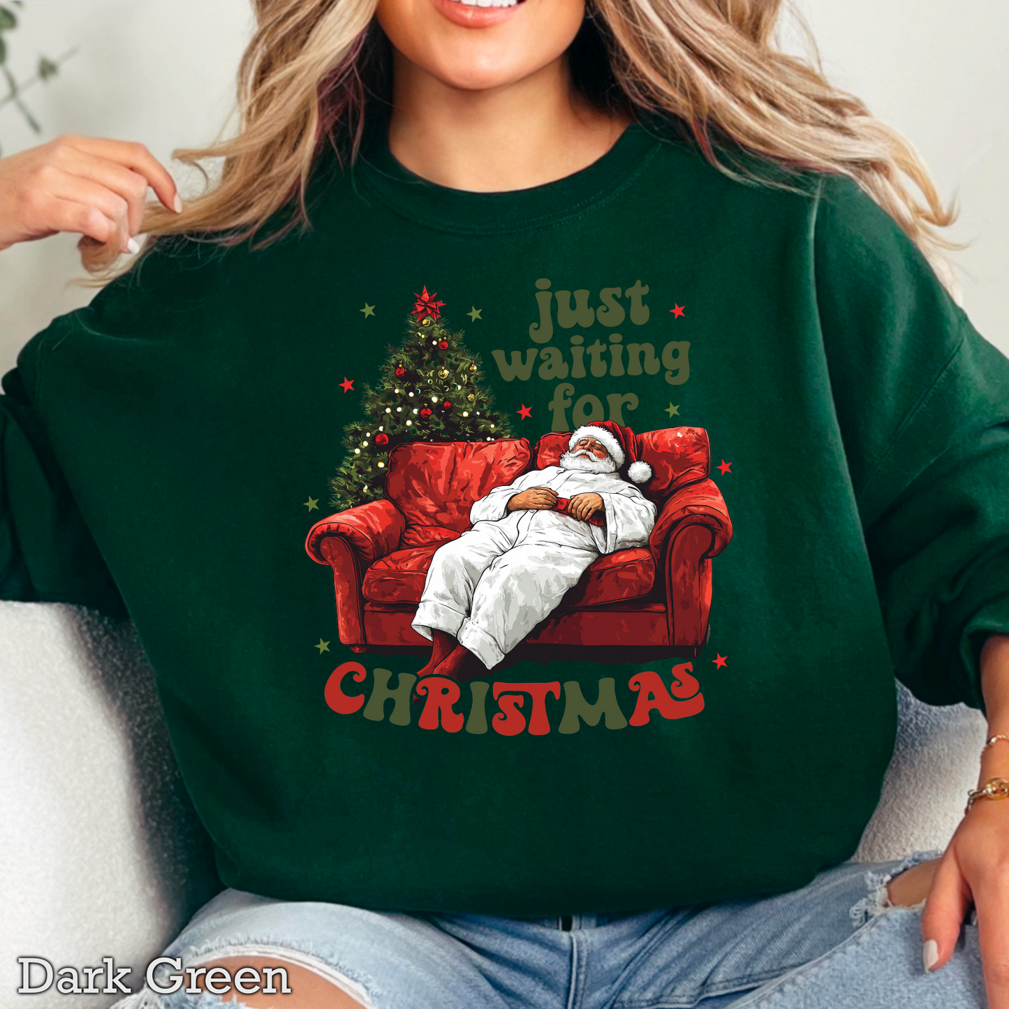 Just waiting For Christmas Crewneck Sweatshirt