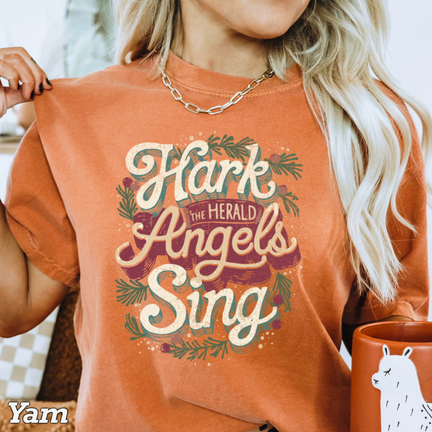 Hark The Herald Angels Sing Comfort Color Graphic Tee