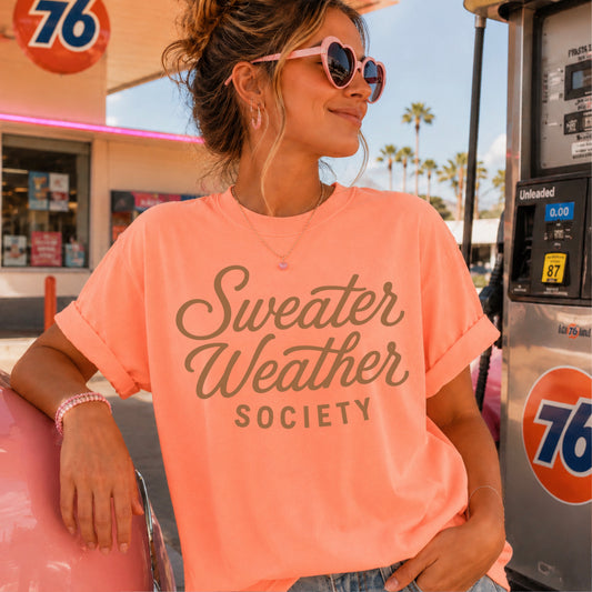 Sweater Weather Society Comfort Color Graphic Tee
