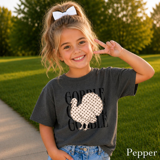 Gobble Thanksgiving Youth Comfort Color T-Shirt