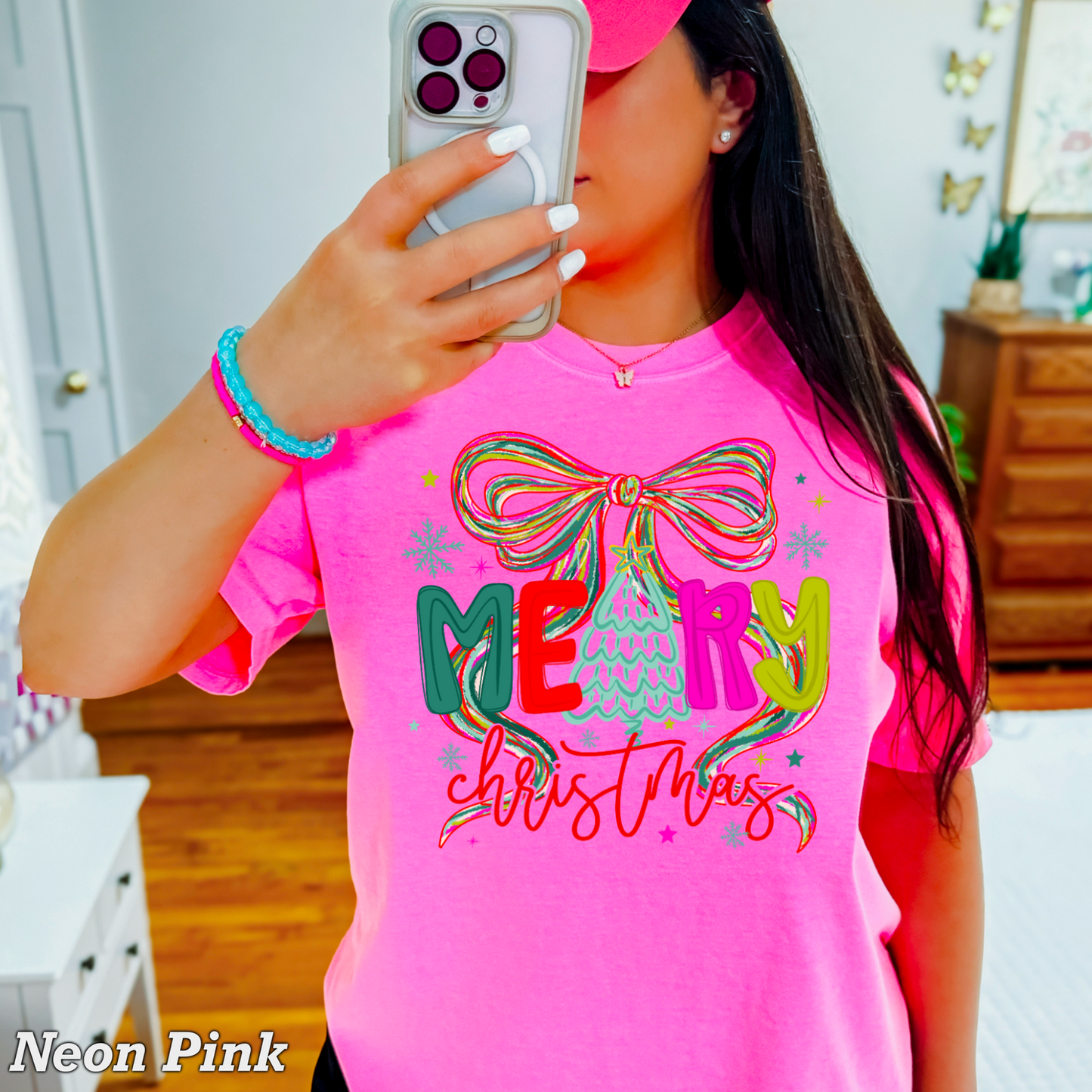 Merry Christmas Comfort Color Graphic Tee