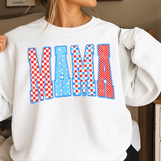 Mama Patriotic Crewneck Sweatshirt