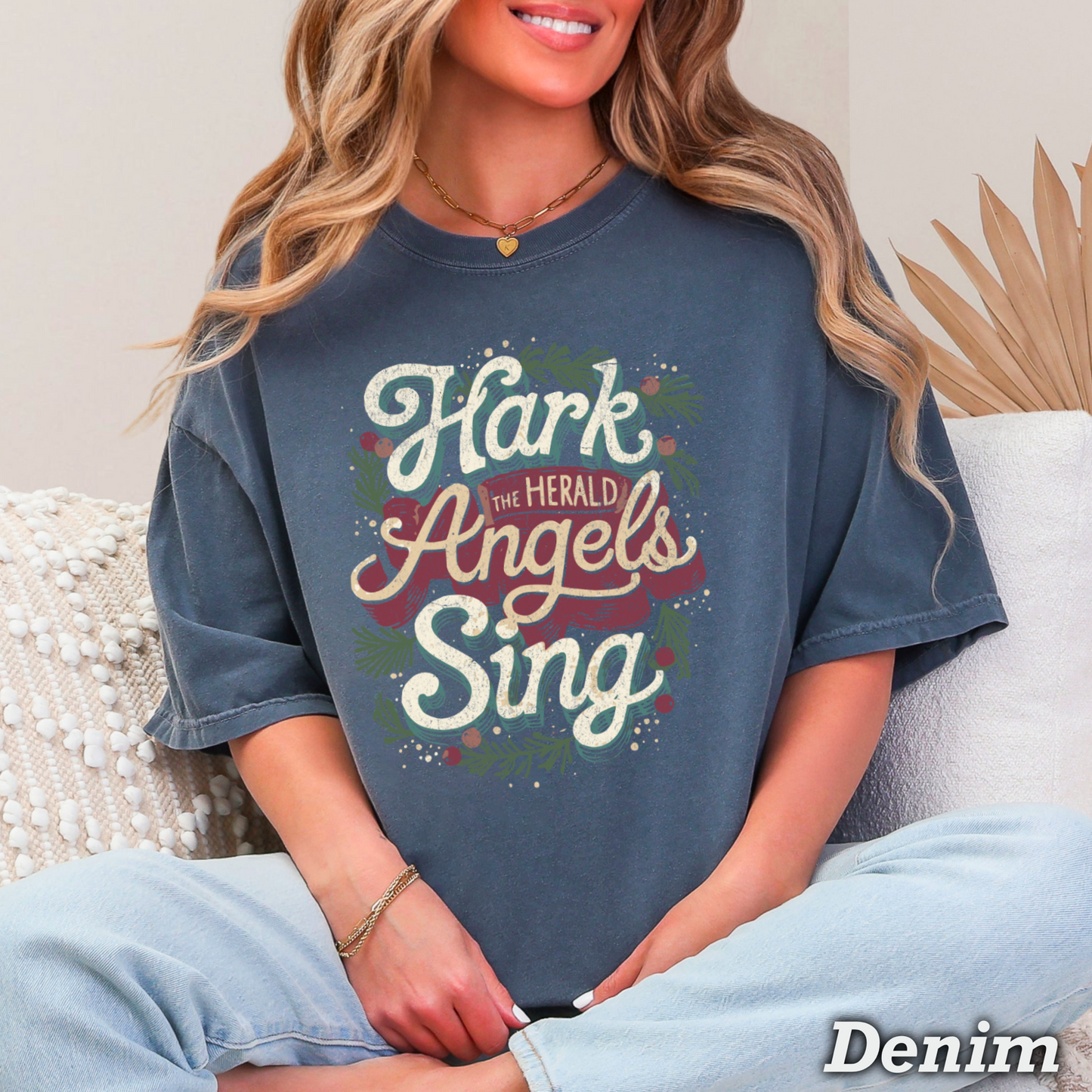 Hark The Herald Angels Sing Comfort Color Graphic Tee