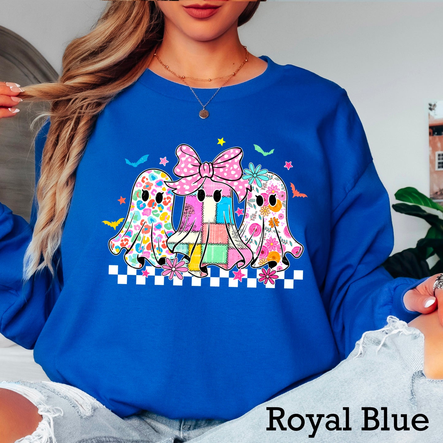 Retro Ghost Crewneck Sweatshirt