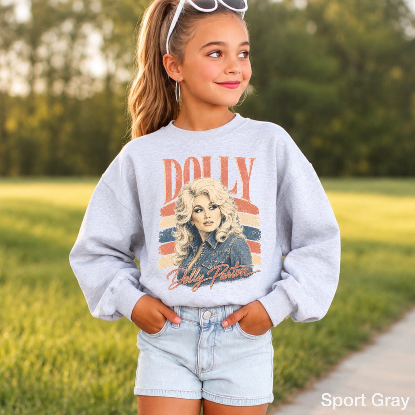 Retro Dolly Youth Crewneck Sweatshirt
