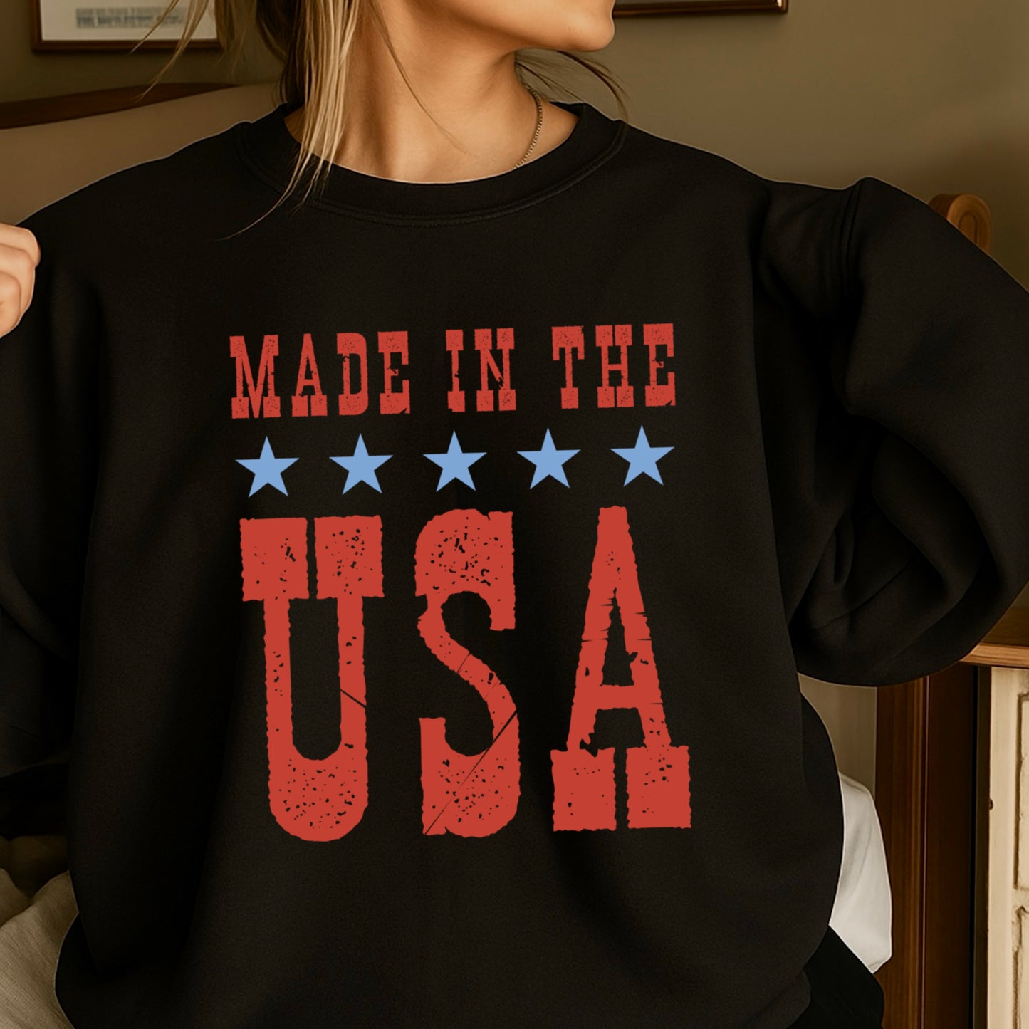 Made In The USA July4th Crewneck Sweatshirt