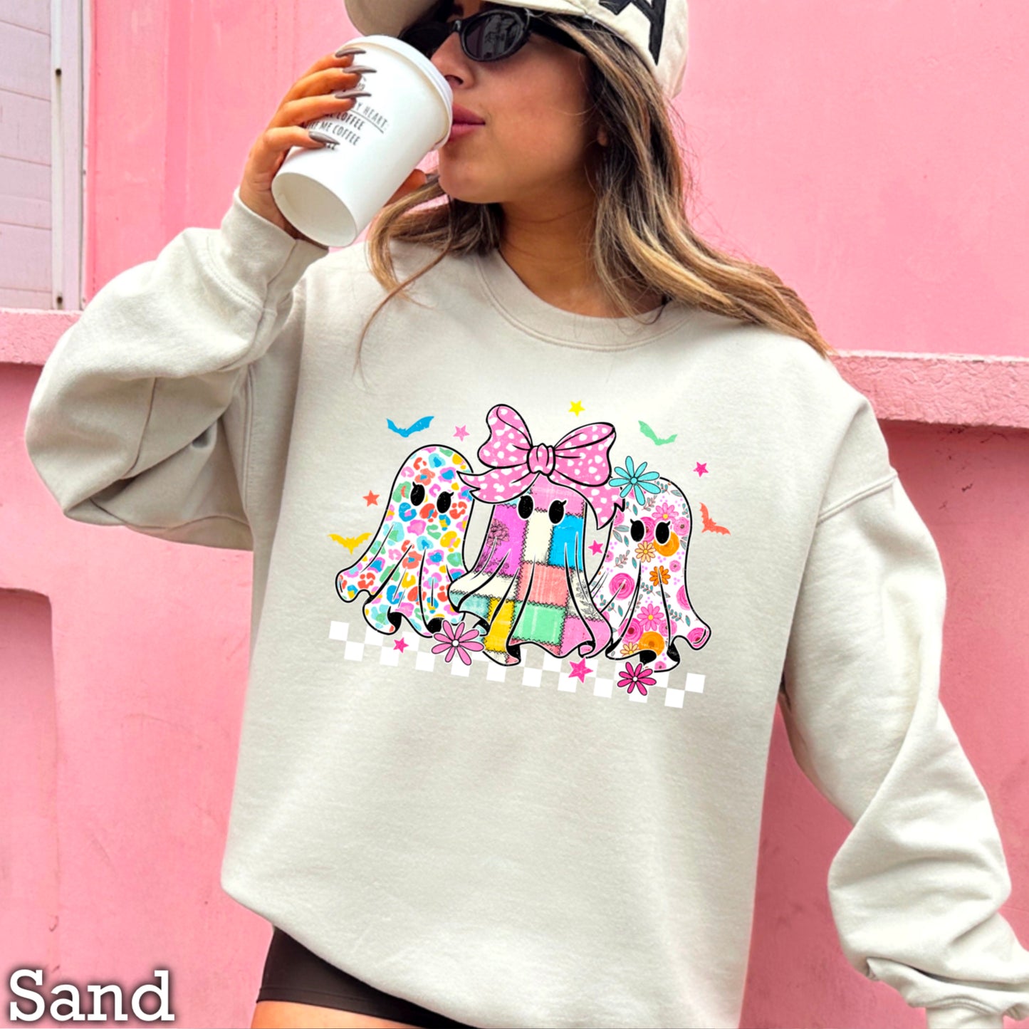 Retro Ghost Crewneck Sweatshirt