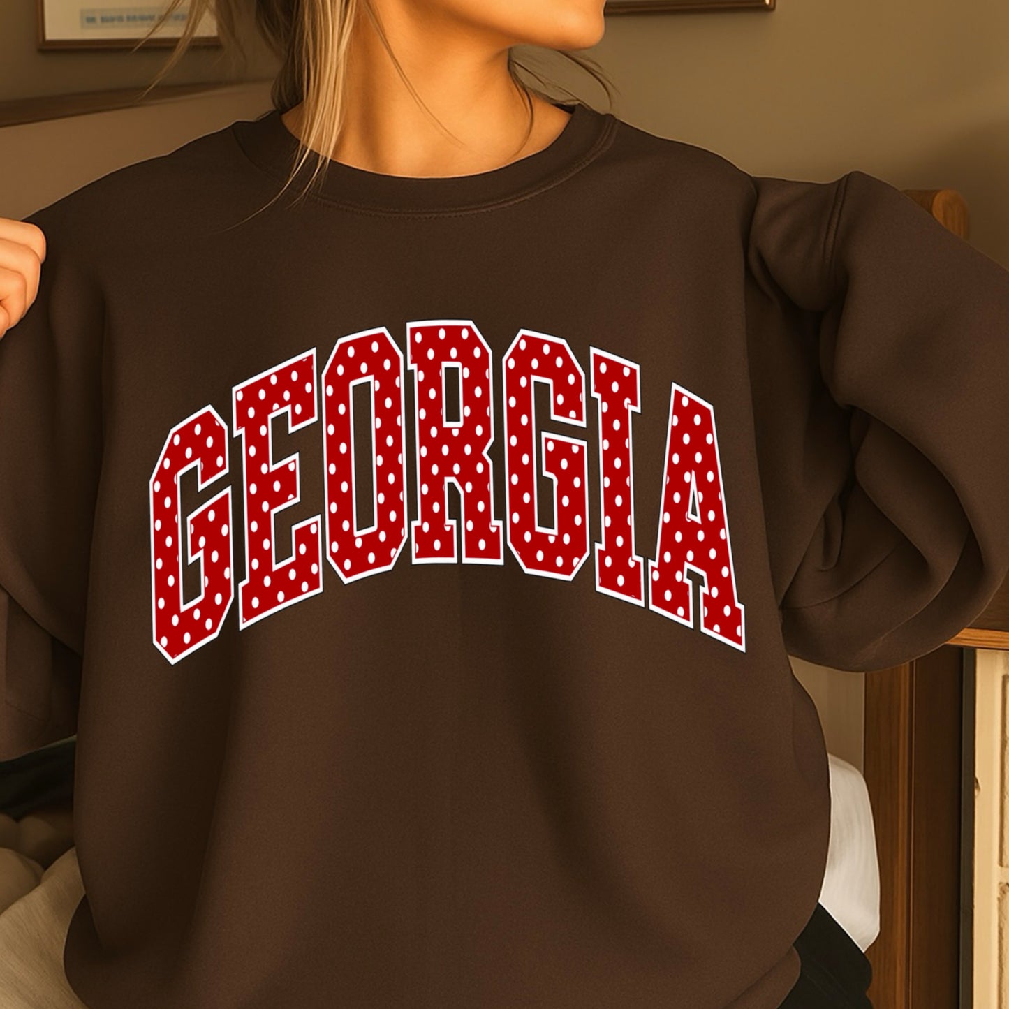 Georgia Polka Dot Crewneck Sweatshirt