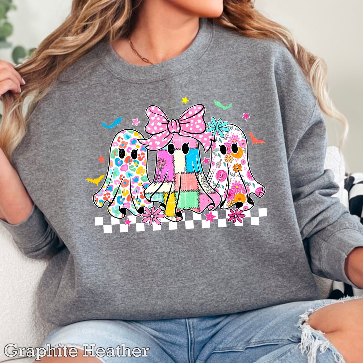 Retro Ghost Crewneck Sweatshirt
