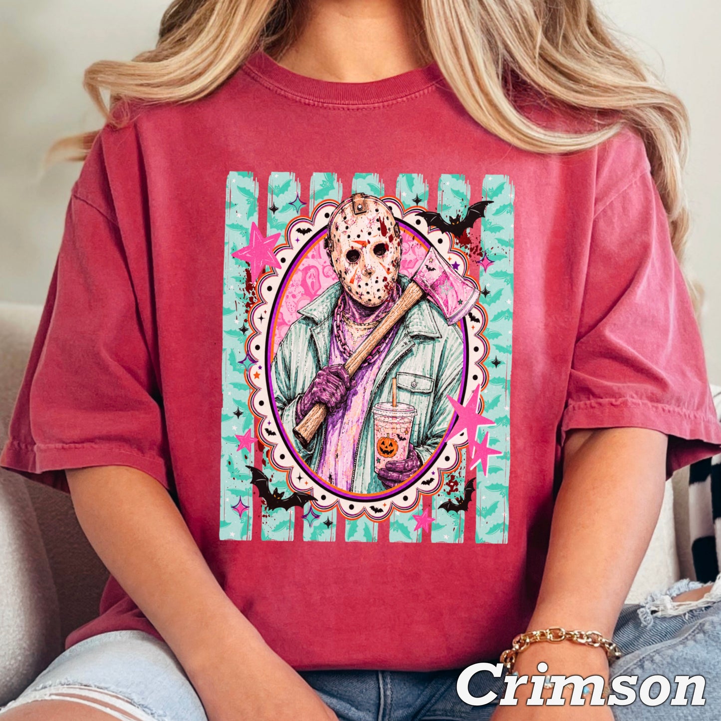 Horror Film Character Halloween Comfort Color Graphic Tee