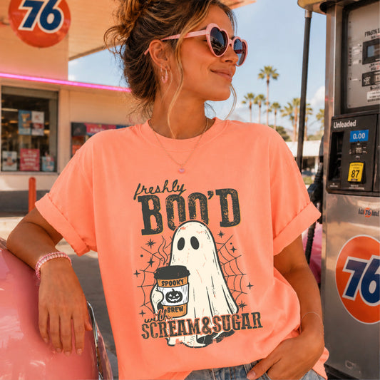 Freshly Boo’d Halloween Comfort Color Graphic Tee