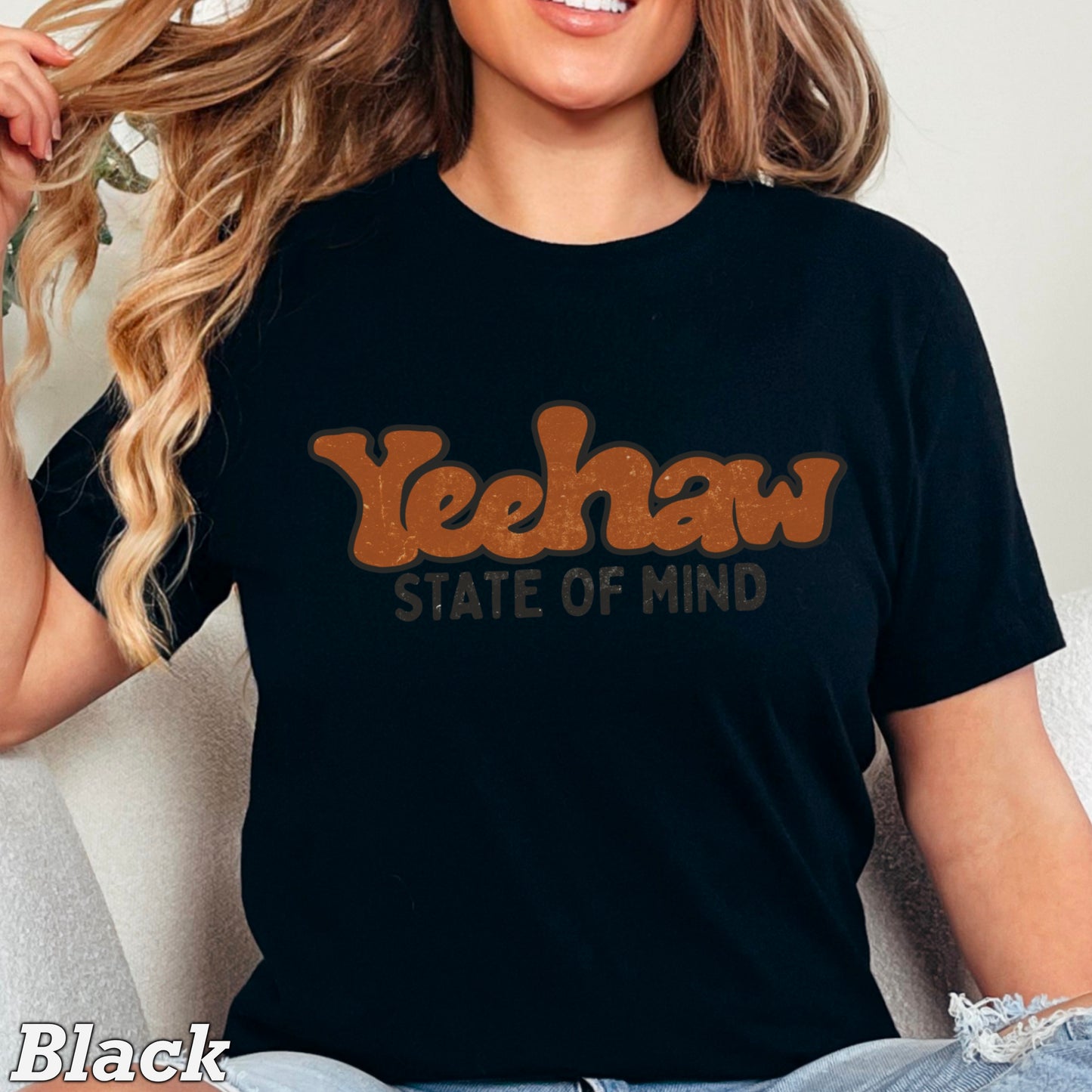Yeehaw State Of Mind Comfort Color Graphic Tee