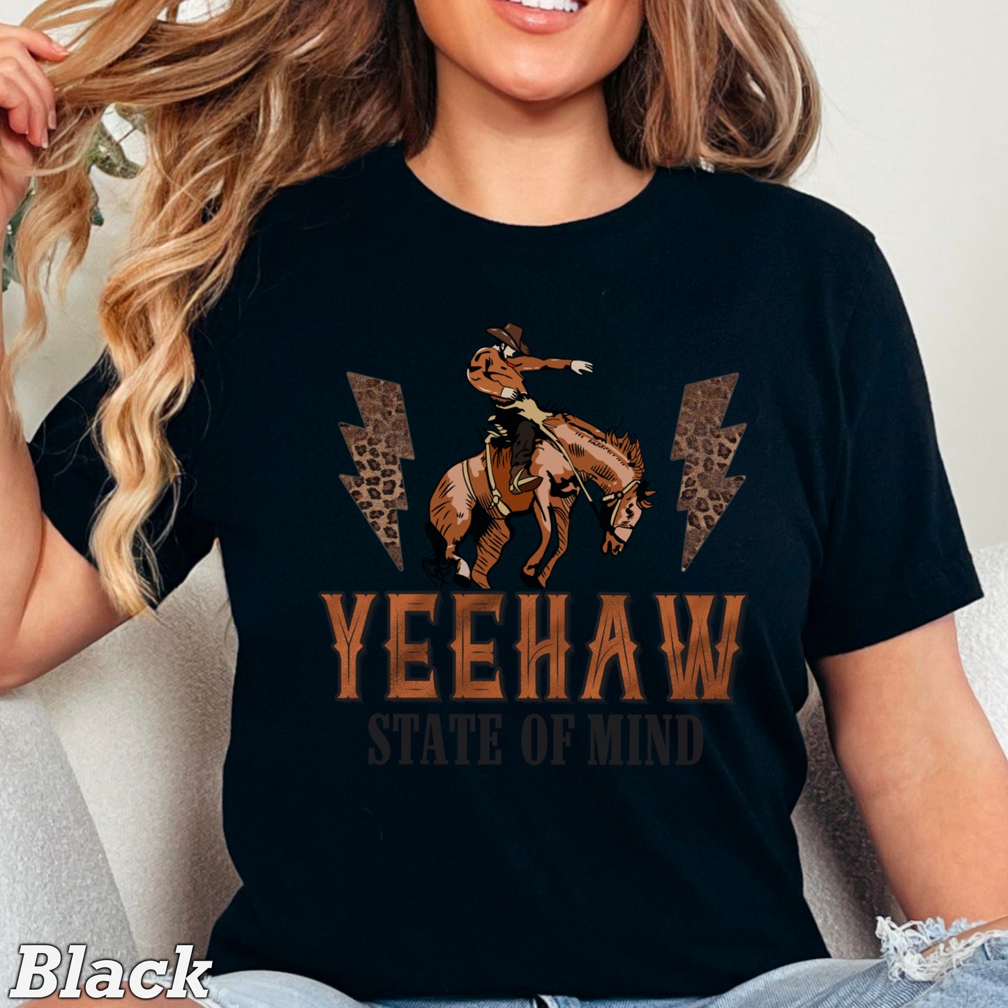 Yeehaw State Of Mind Comfort Color Graphic Tee