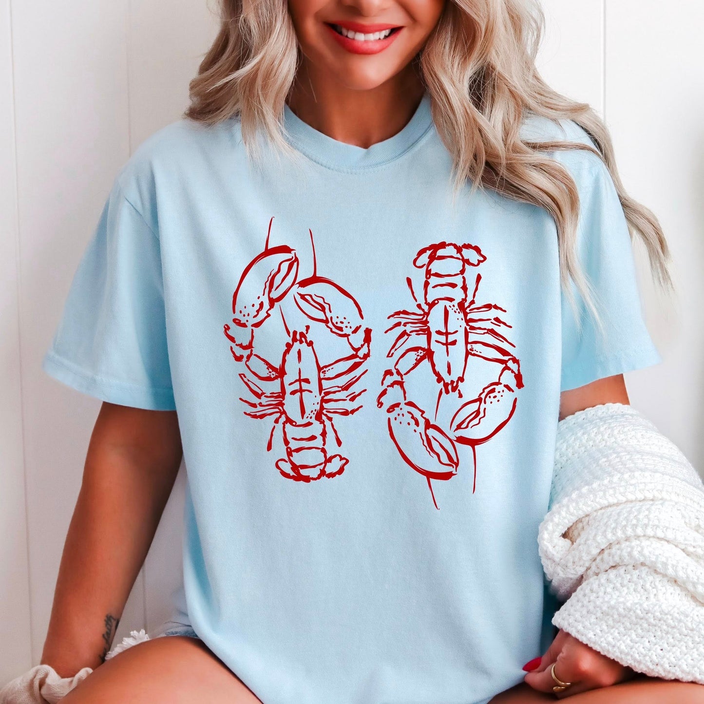 Coastal Lobsters Screen Print Transfer