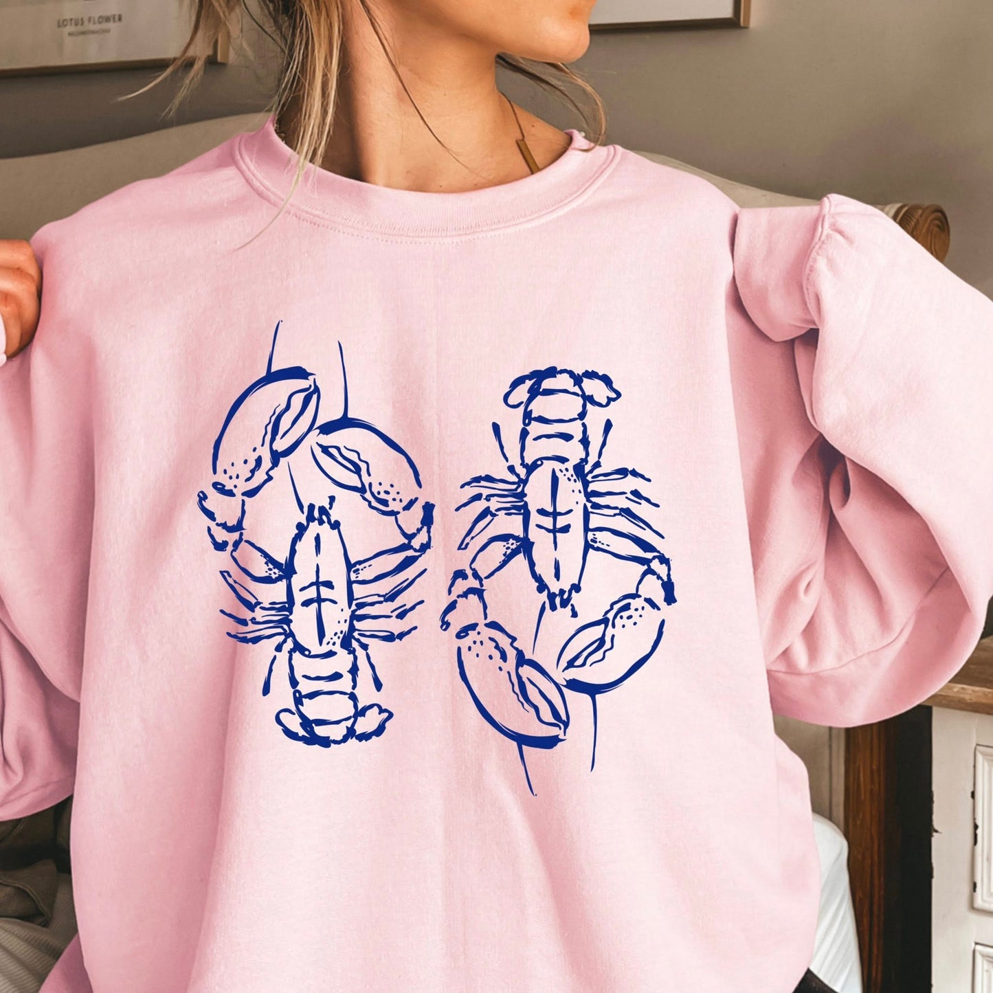 Coastal Lobsters Screen Print Transfer