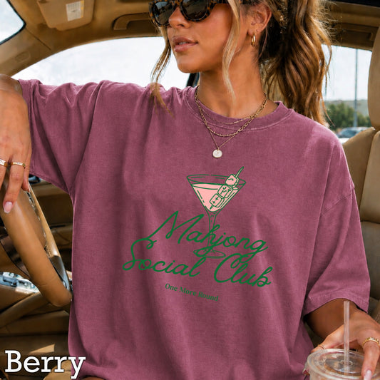 Mahjong Social Club Comfort Color Graphic Tee