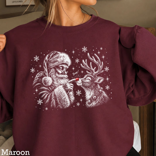 Christmas Santa Boop Crewneck Sweatshirt