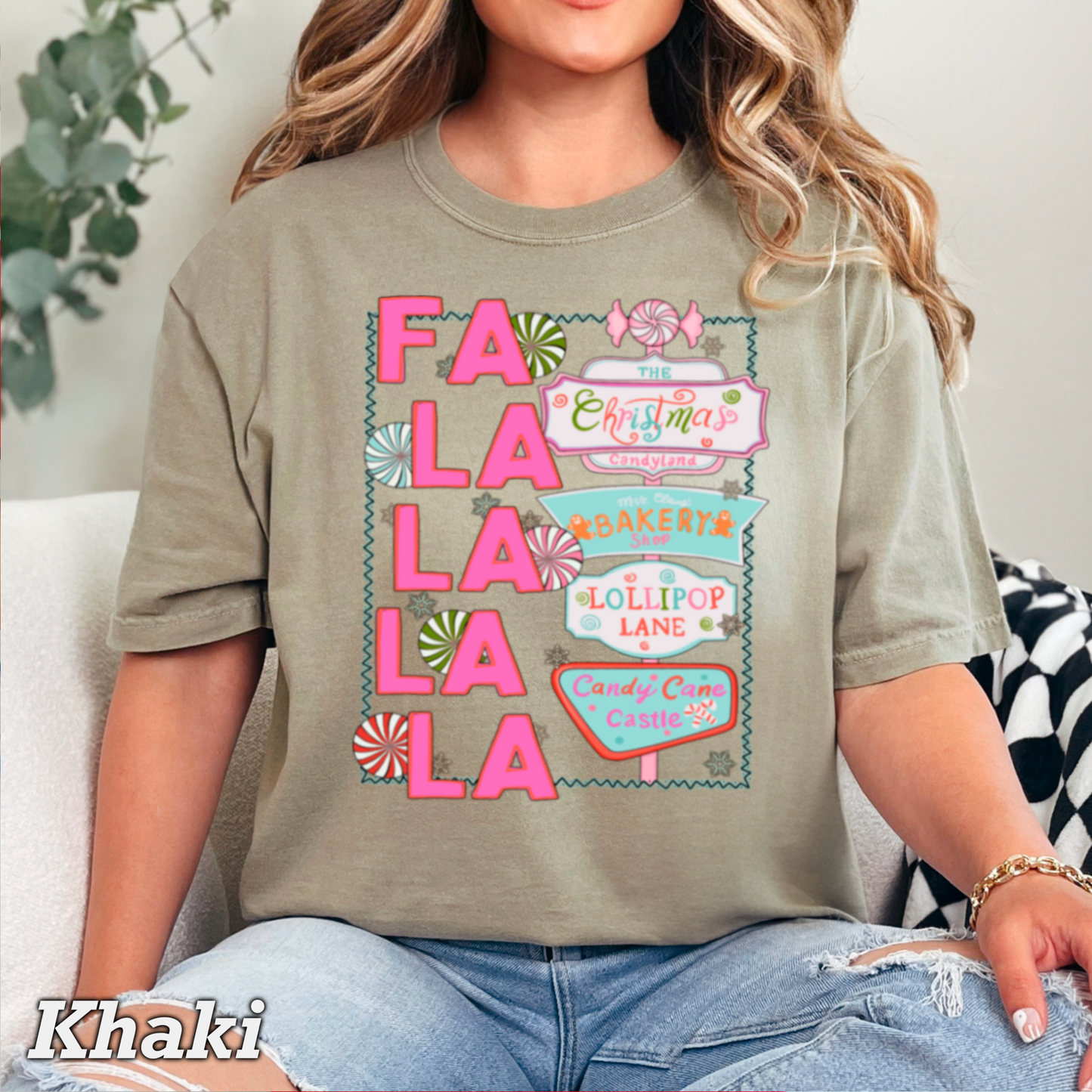 Fa La La Comfort Color Graphic Tee