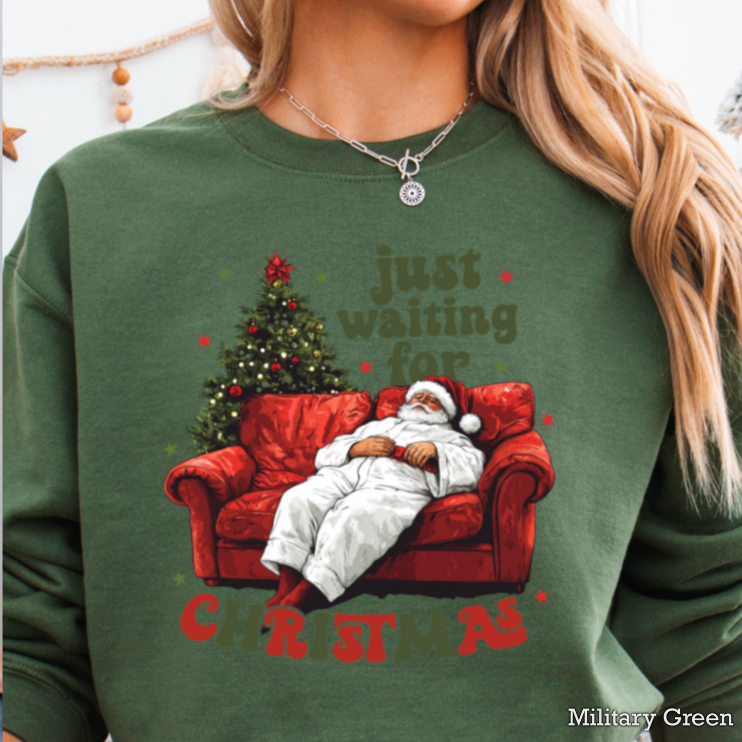 Just waiting For Christmas Crewneck Sweatshirt