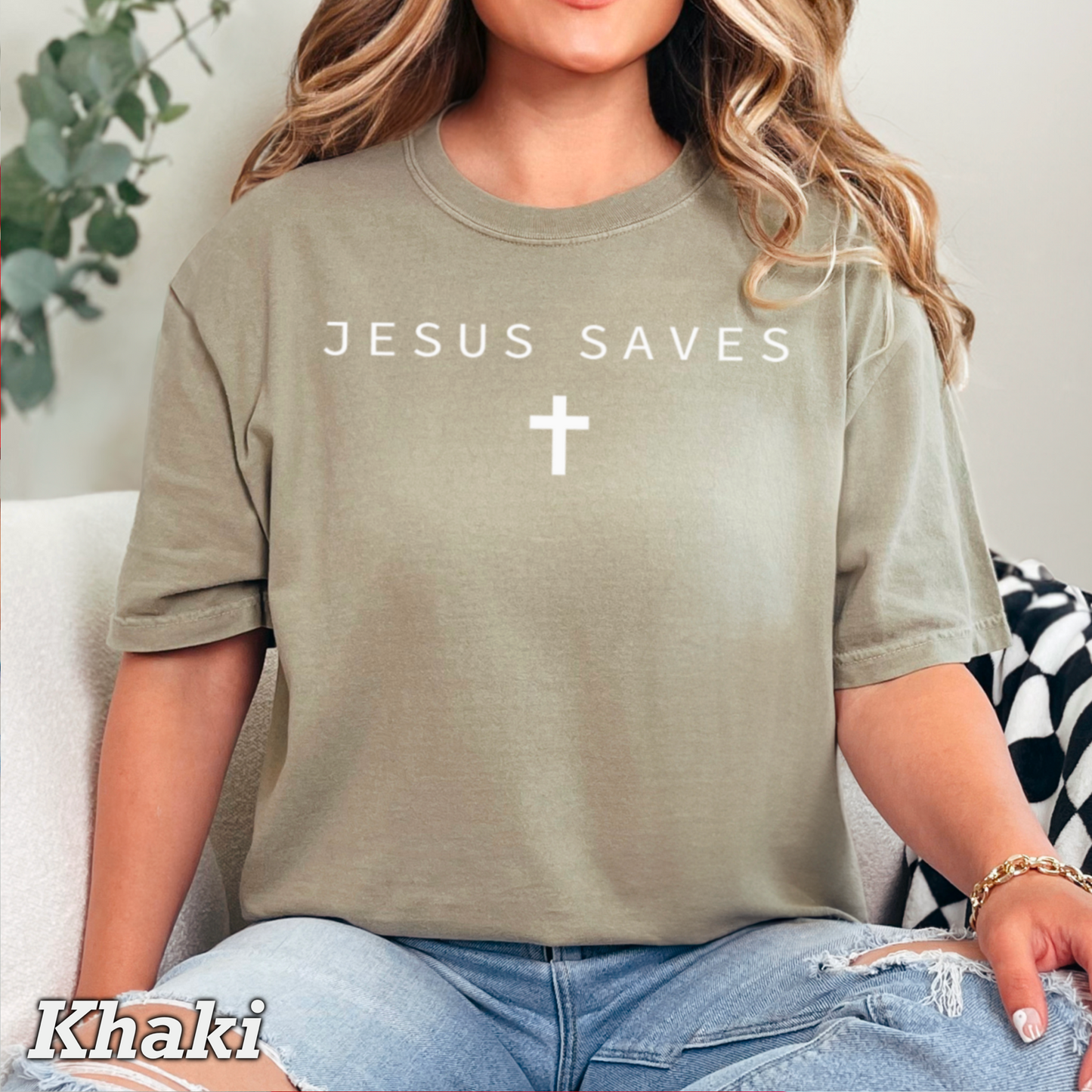 Jesus Saves Comfort Color Graphic Tee