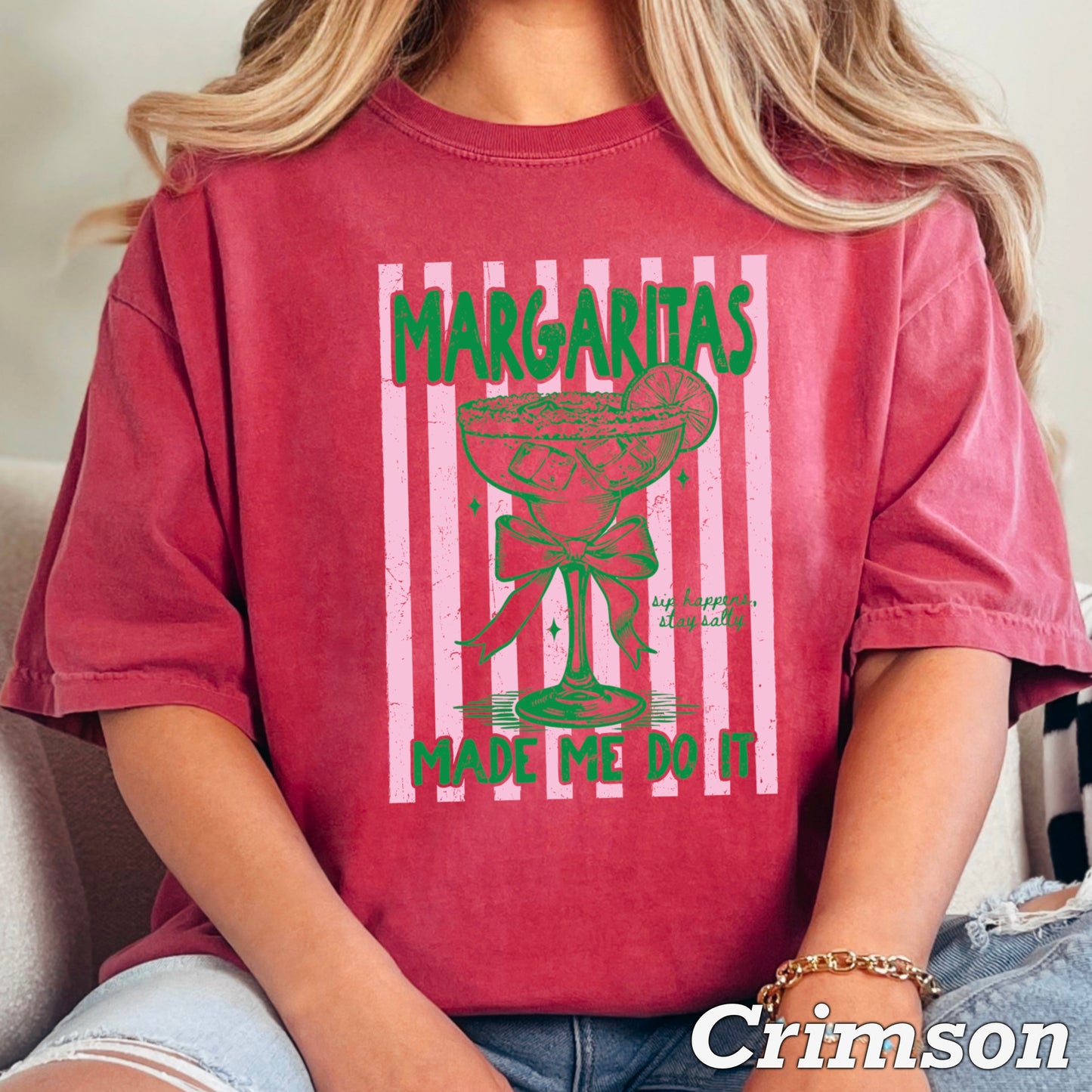 Margaritas Made Me Do It Comfort Color Graphic Tee