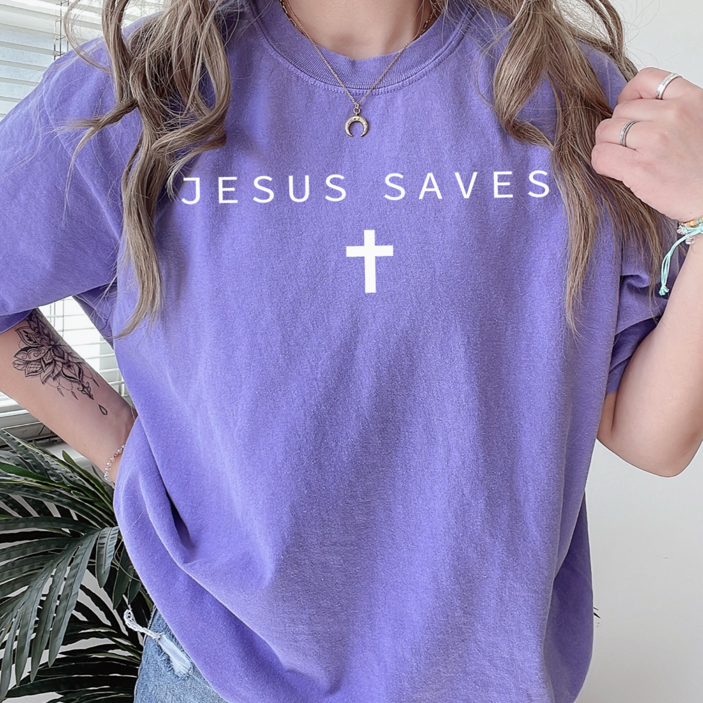 Jesus Saves Comfort Color Graphic Tee
