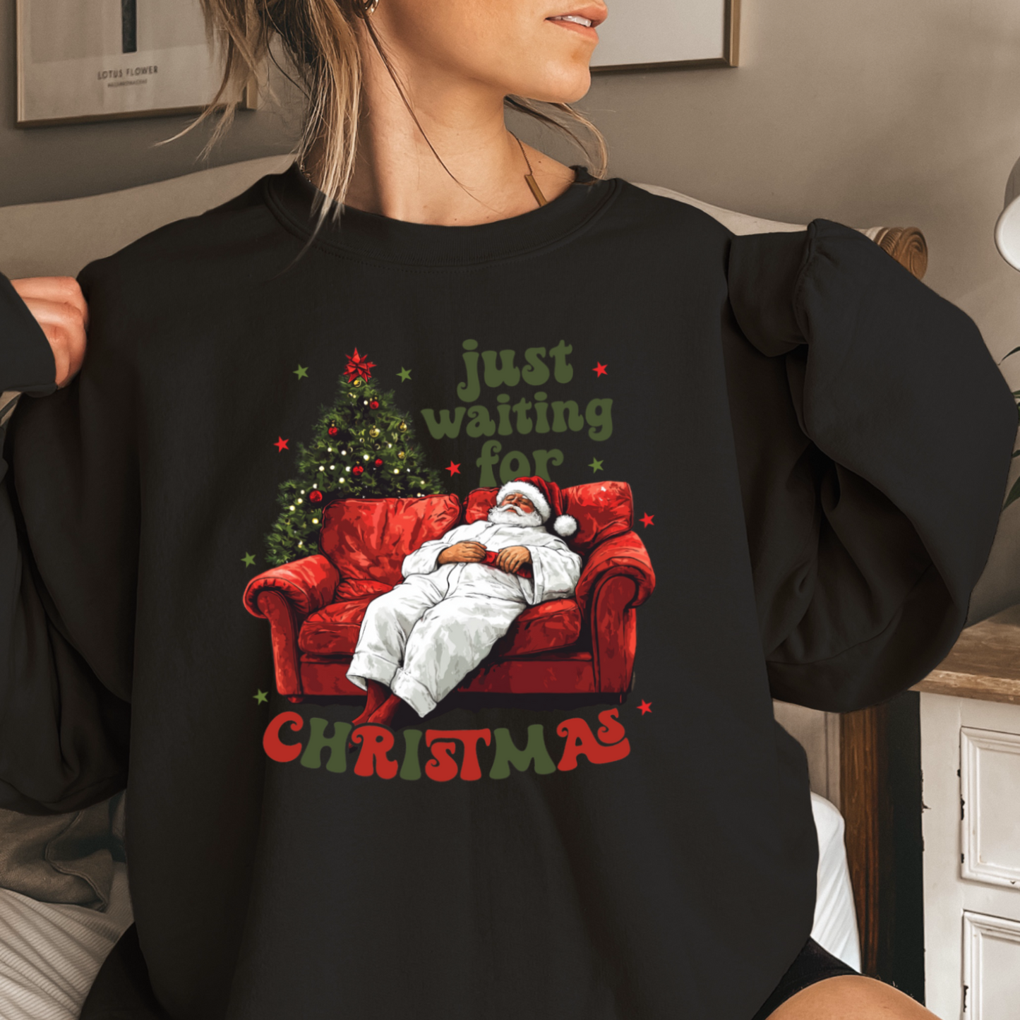 Just waiting For Christmas Crewneck Sweatshirt