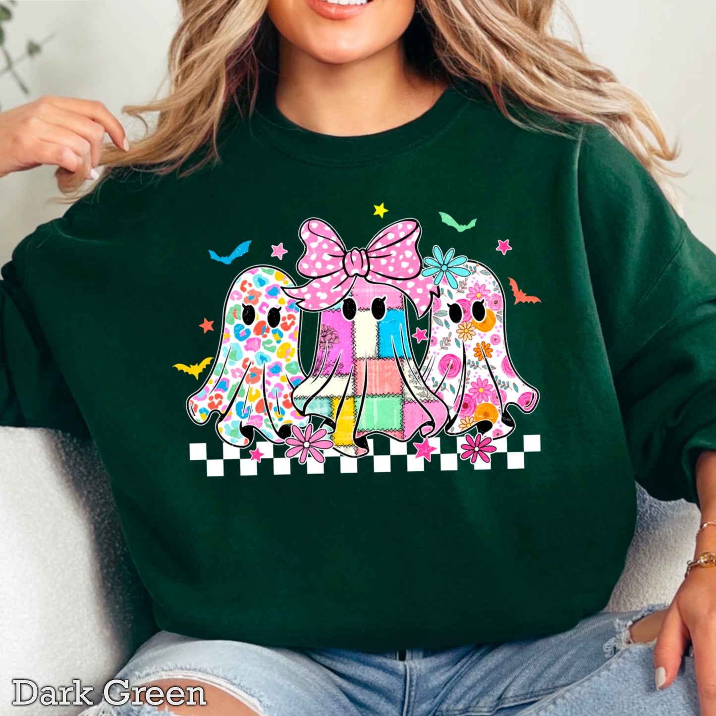 Retro Ghost Crewneck Sweatshirt