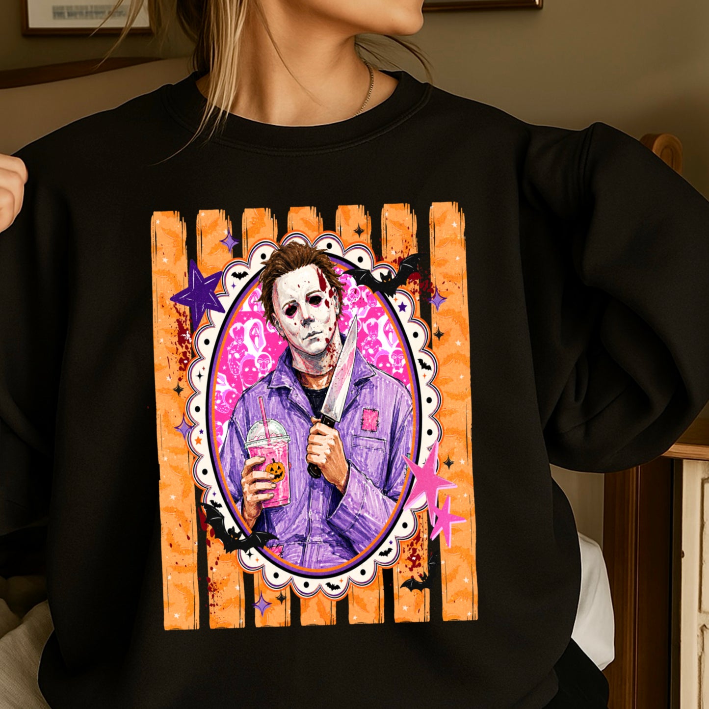 Horror Film Character Crewneck Sweatshirt