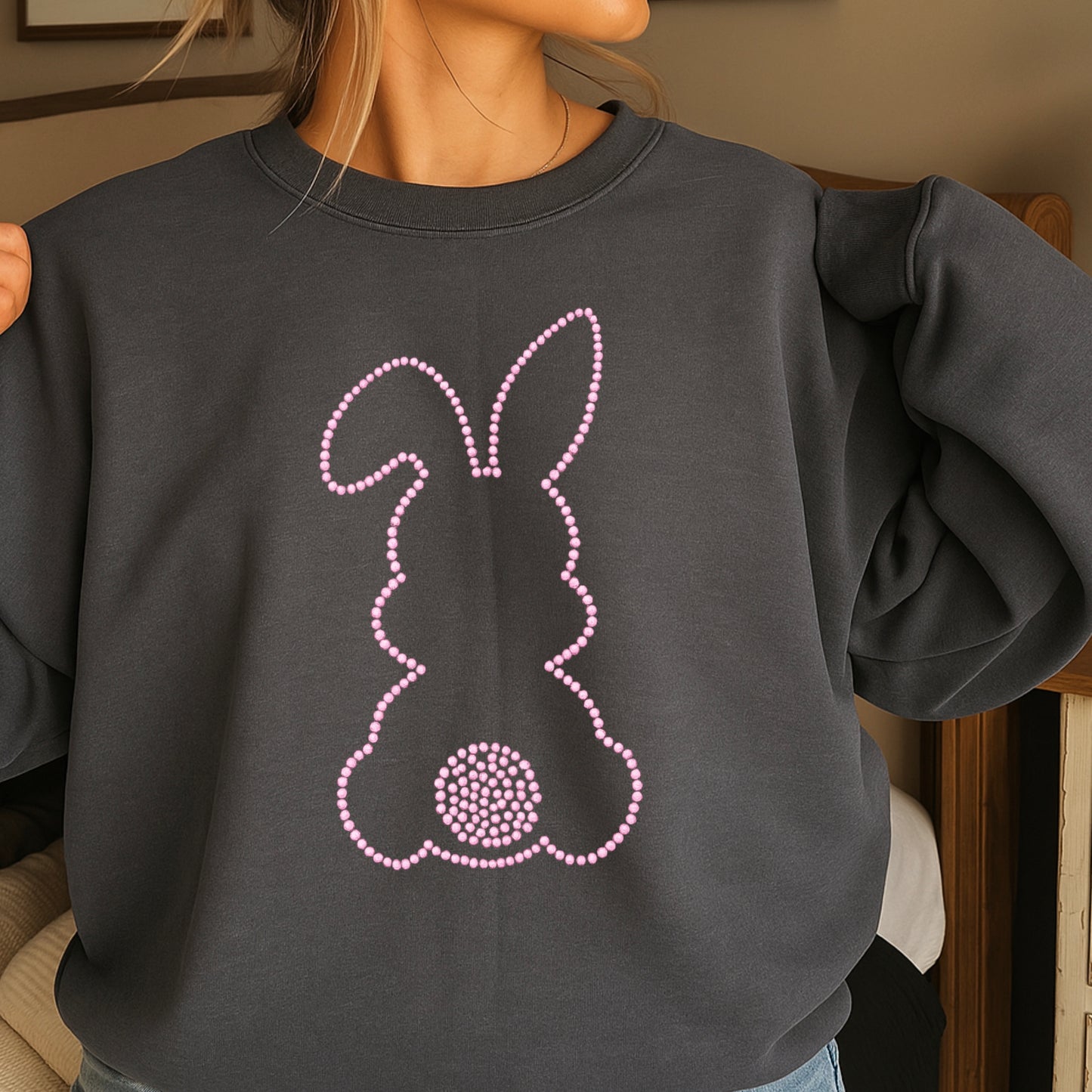 Easter Bunny Rhinestone Transfer