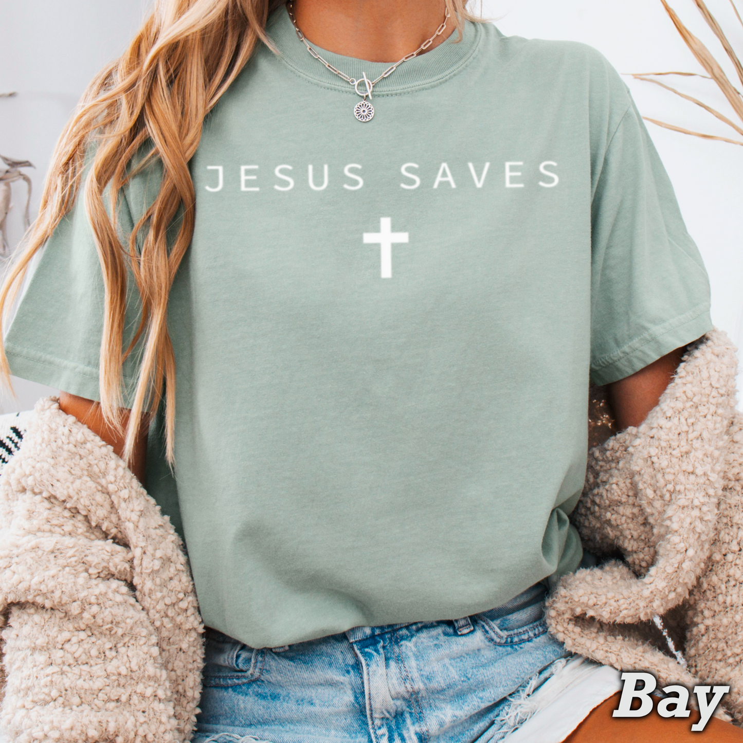 Jesus Saves Comfort Color Graphic Tee