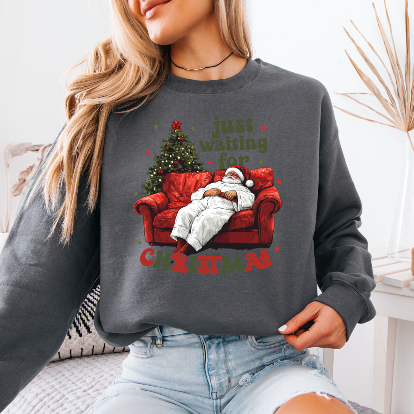 Just waiting For Christmas Crewneck Sweatshirt