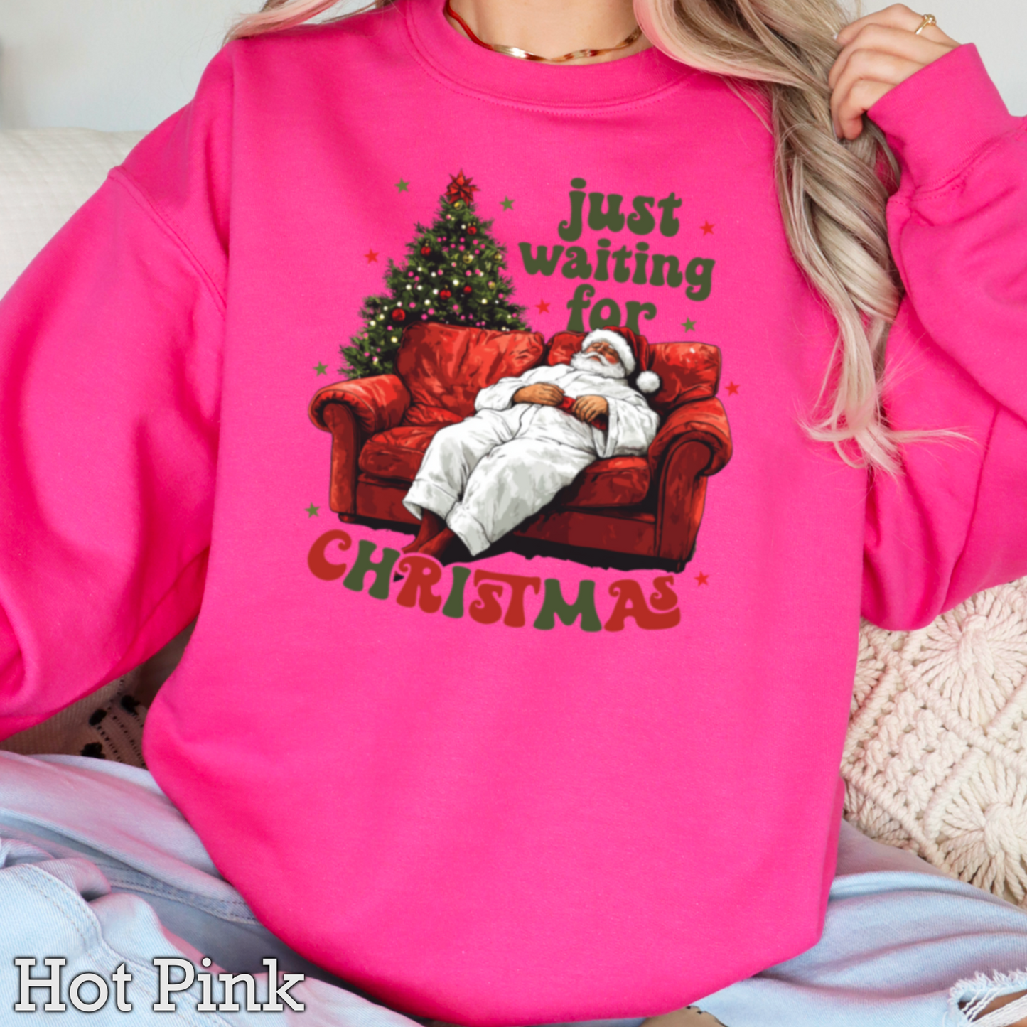 Just waiting For Christmas Crewneck Sweatshirt